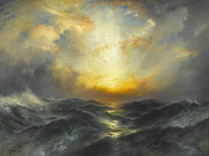 海の夕日、1906